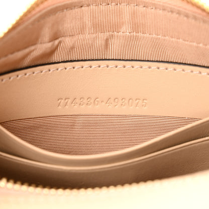 Gucci GG Supreme Monogram Calfskin Horsebit Print Mini Ophidia Half Moon Hobo Beige Ebony Light Pink 6 of 9