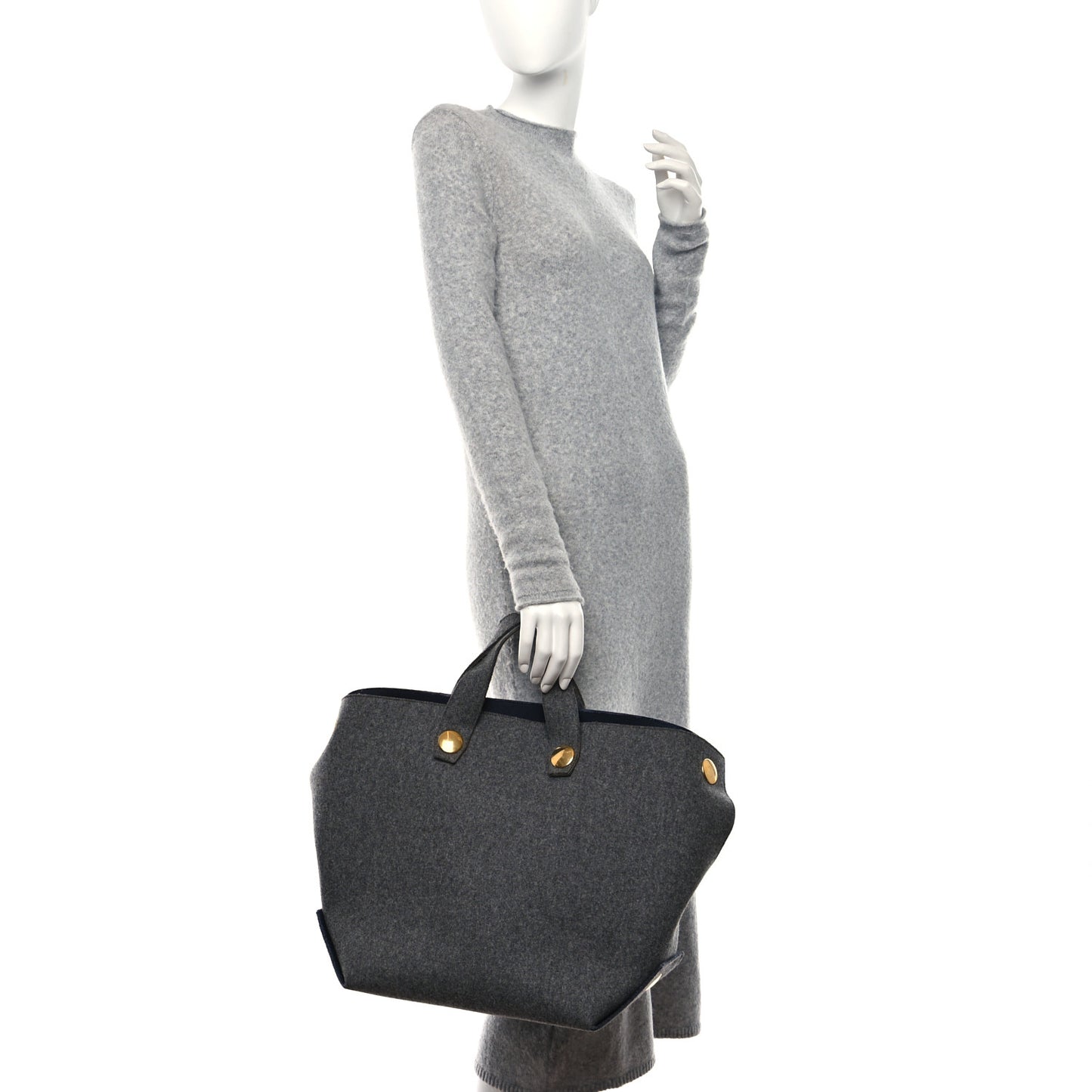 Wool Felt Orb Bag Grey