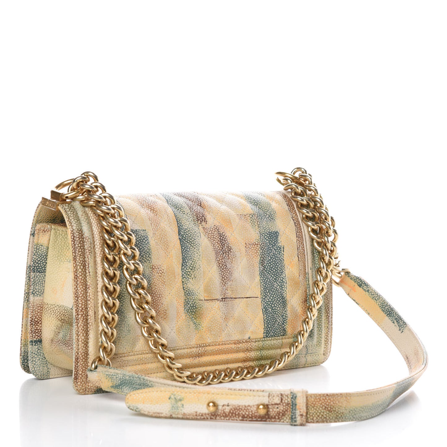 Painted Caviar Quilted Medium Boy In Cuba Flap Multicolor