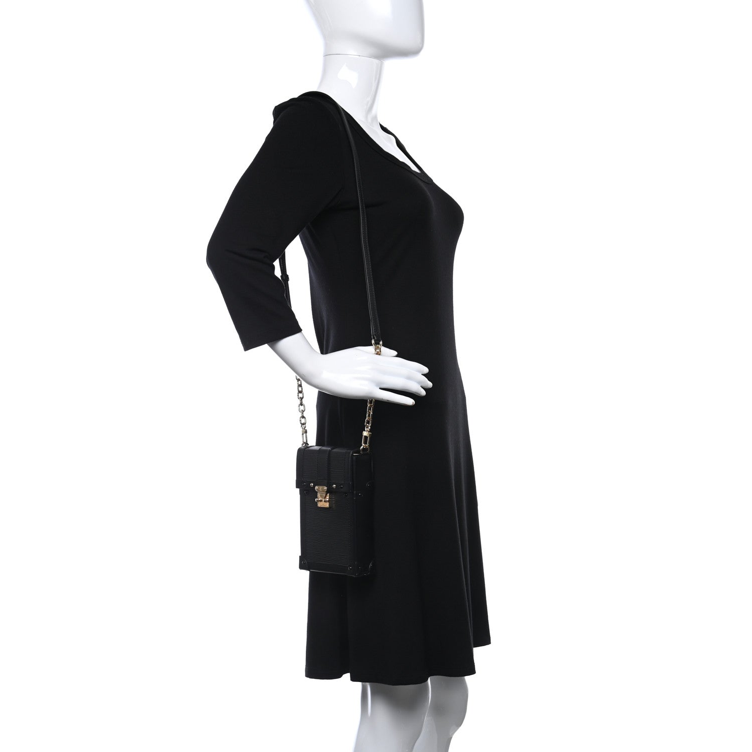 Louis Vuitton Epi Pochette Trunk Verticale Black 2 of 9