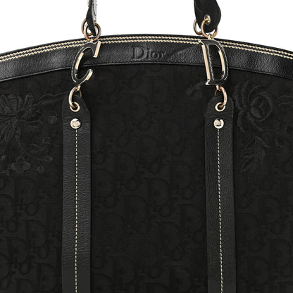 Christian Dior Monogram Vintage Flowers Dome Bag Black 8 of 14