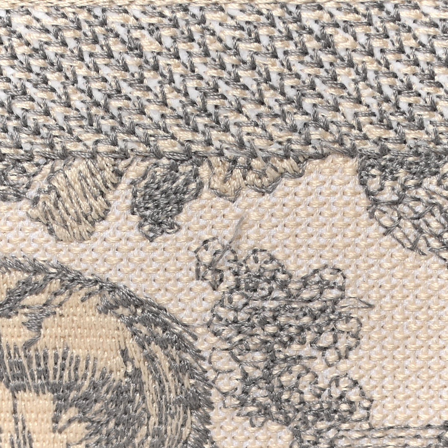 Canvas Embroidered Medium Dioriviera Toile De Jouy Book Tote Gray