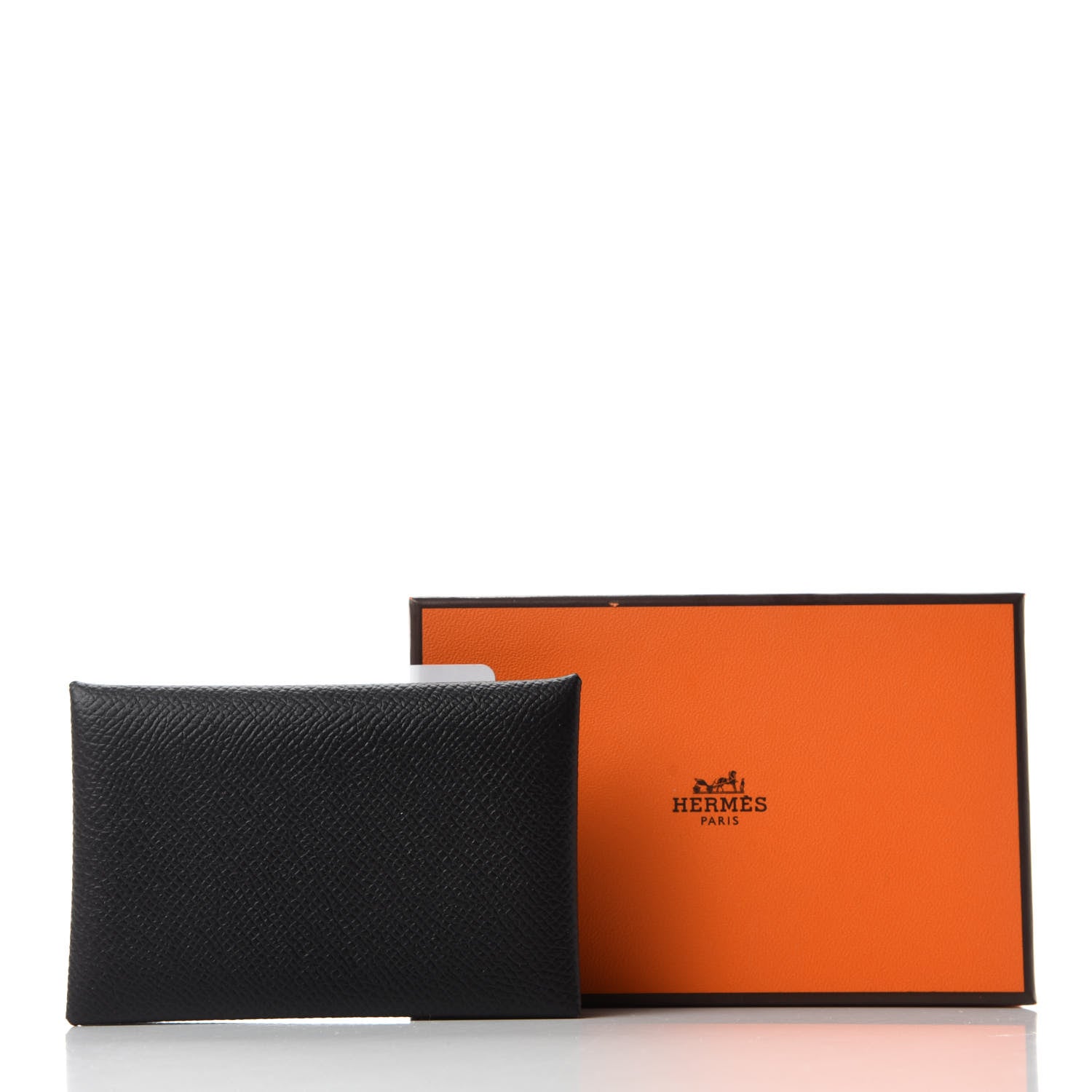 Hermes Epsom Calvi Card Case Black 8 of 8