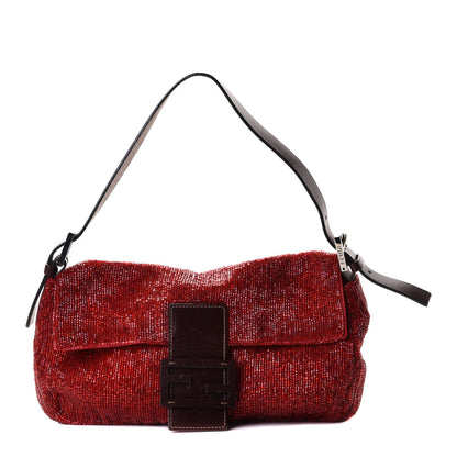 Fendi Beaded Baguette Red 1 of 6