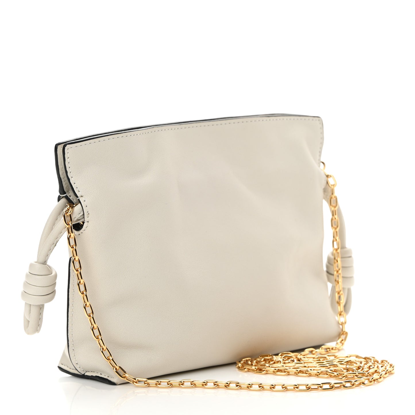 Calfskin Nano Flamenco Knot Bag White