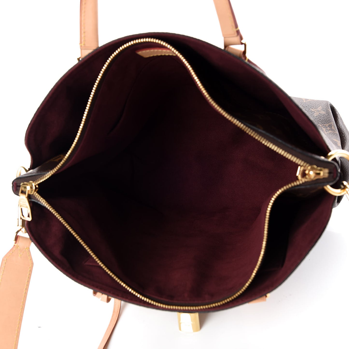 Monogram Flower Zipped Tote MM Beige