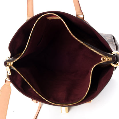 Louis Vuitton Monogram Flower Zipped Tote MM Beige 6 of 11
