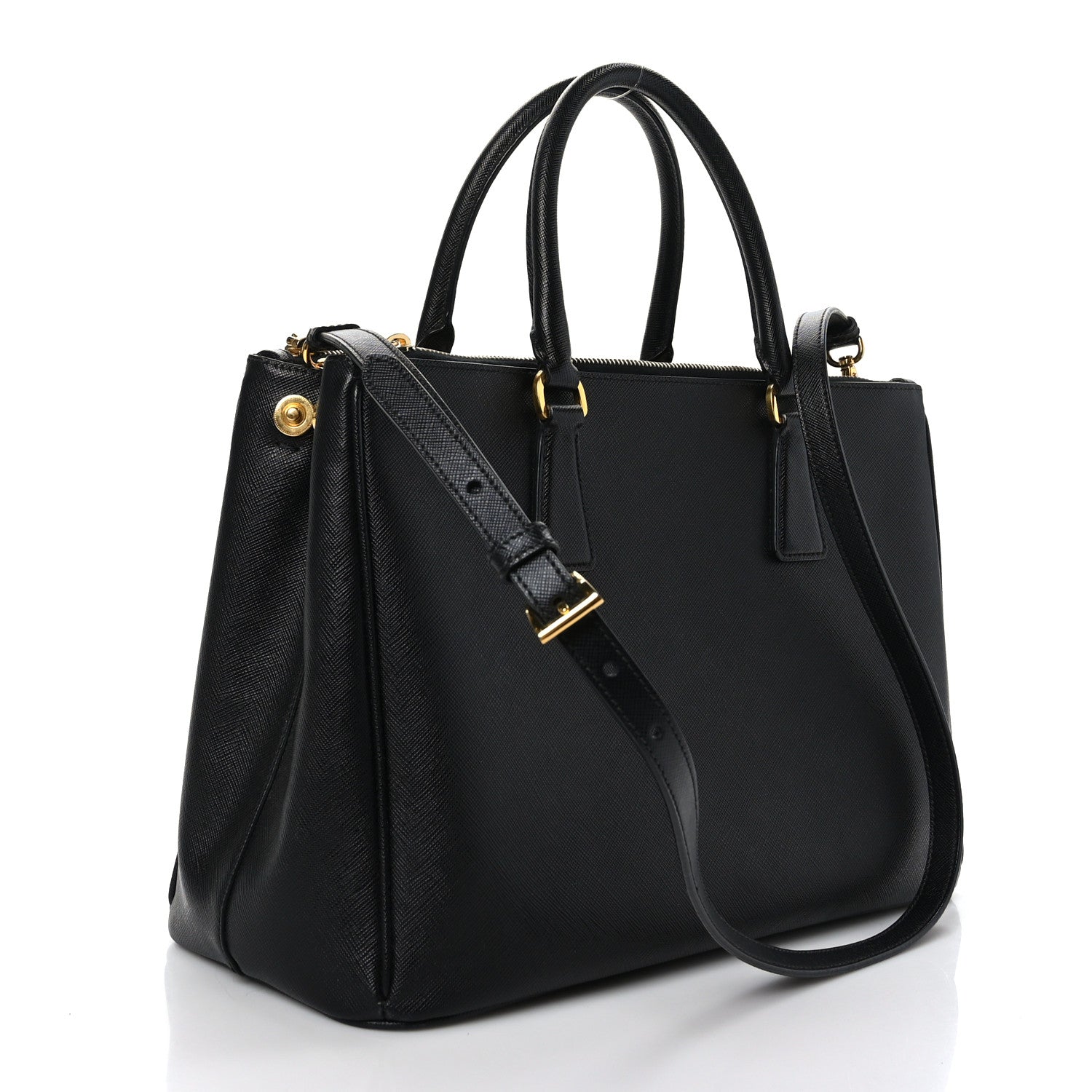 Prada Saffiano Medium Galleria Double Zip Tote Black 3 of 8