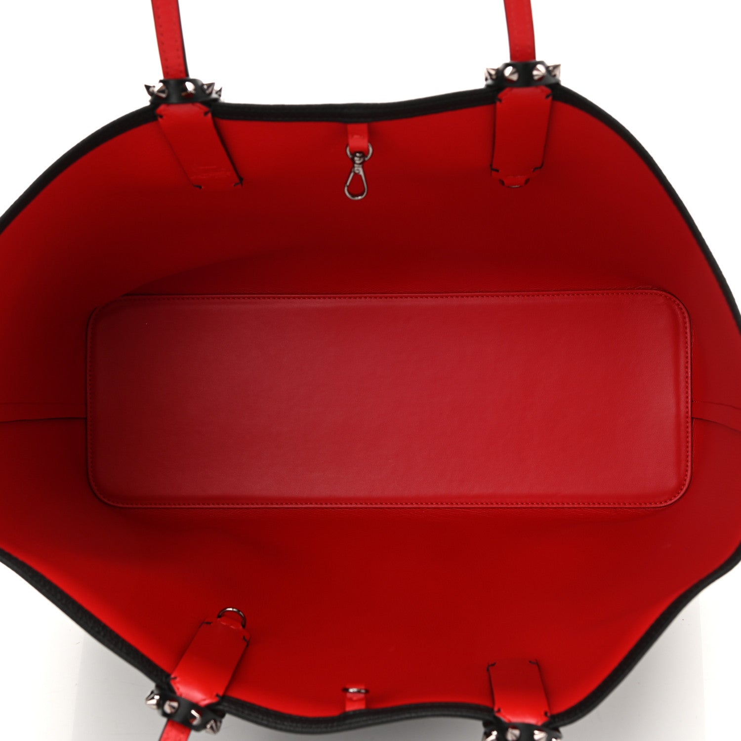 Christian Louboutin Calfskin Spikes East West Cabata Tote Black 5 of 8