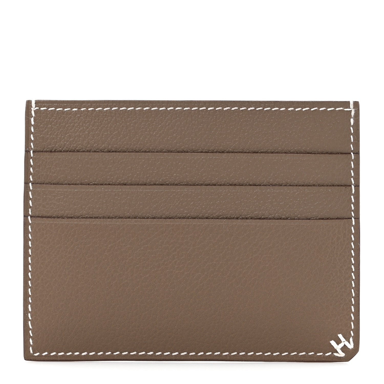 Hermes Evercolor H Sellier Card Holder Etoupe 1 of 8
