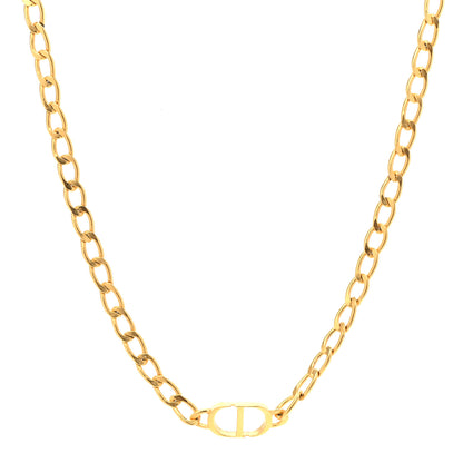 Christian Dior Metal Petit CD Choker Necklace Gold 1 of 4