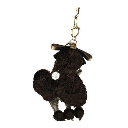 Gucci GG Supreme Monogram Lulu French Poodle Bag Charm Brown 1 of 5