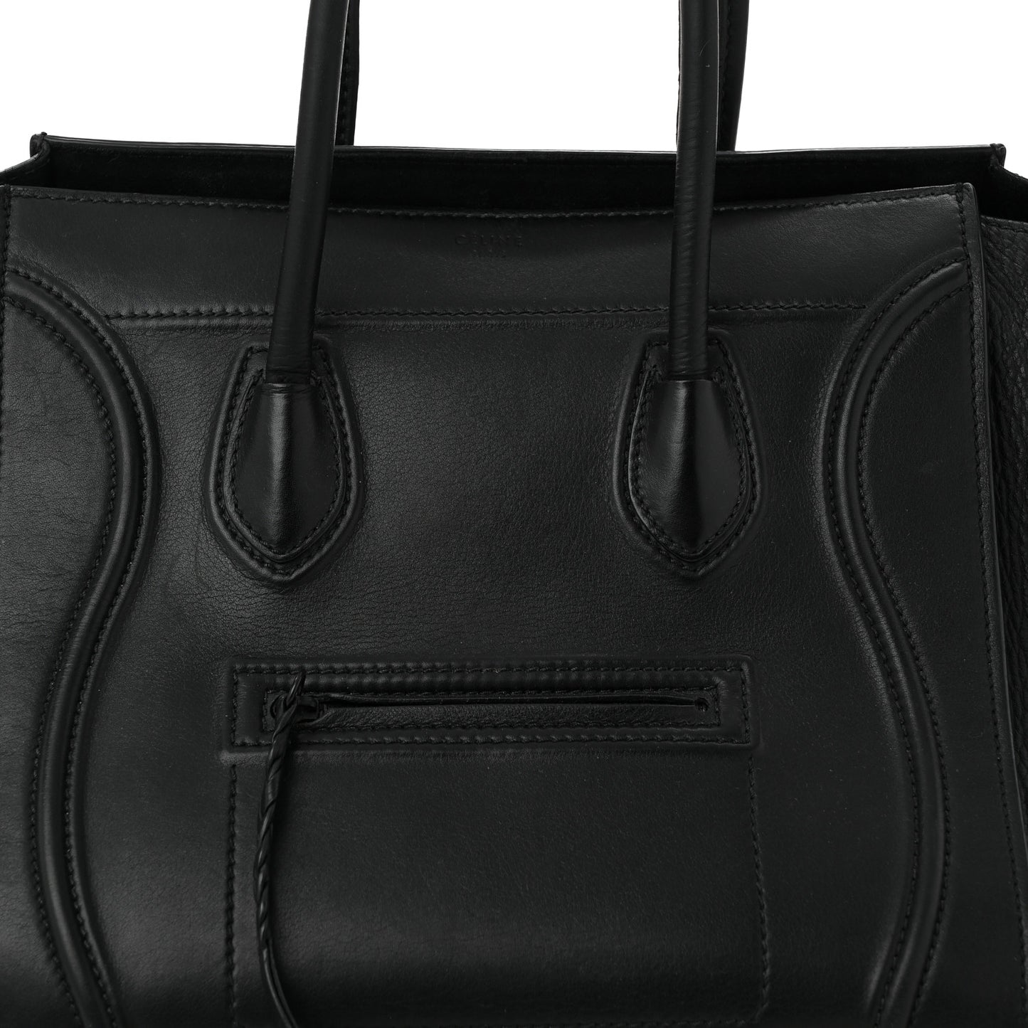 Supple Calfskin Medium Phantom Luggage Black