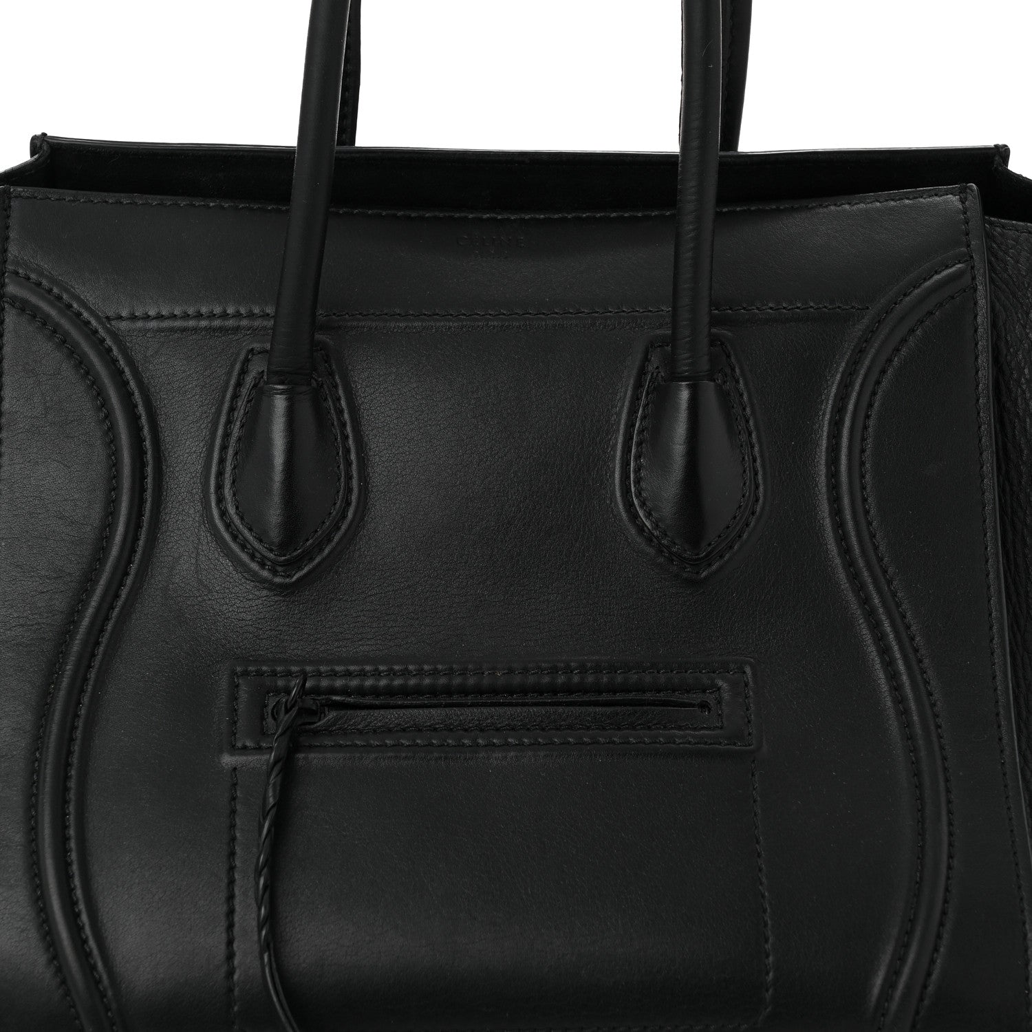 Celine Supple Calfskin Medium Phantom Luggage Black 9 of 14