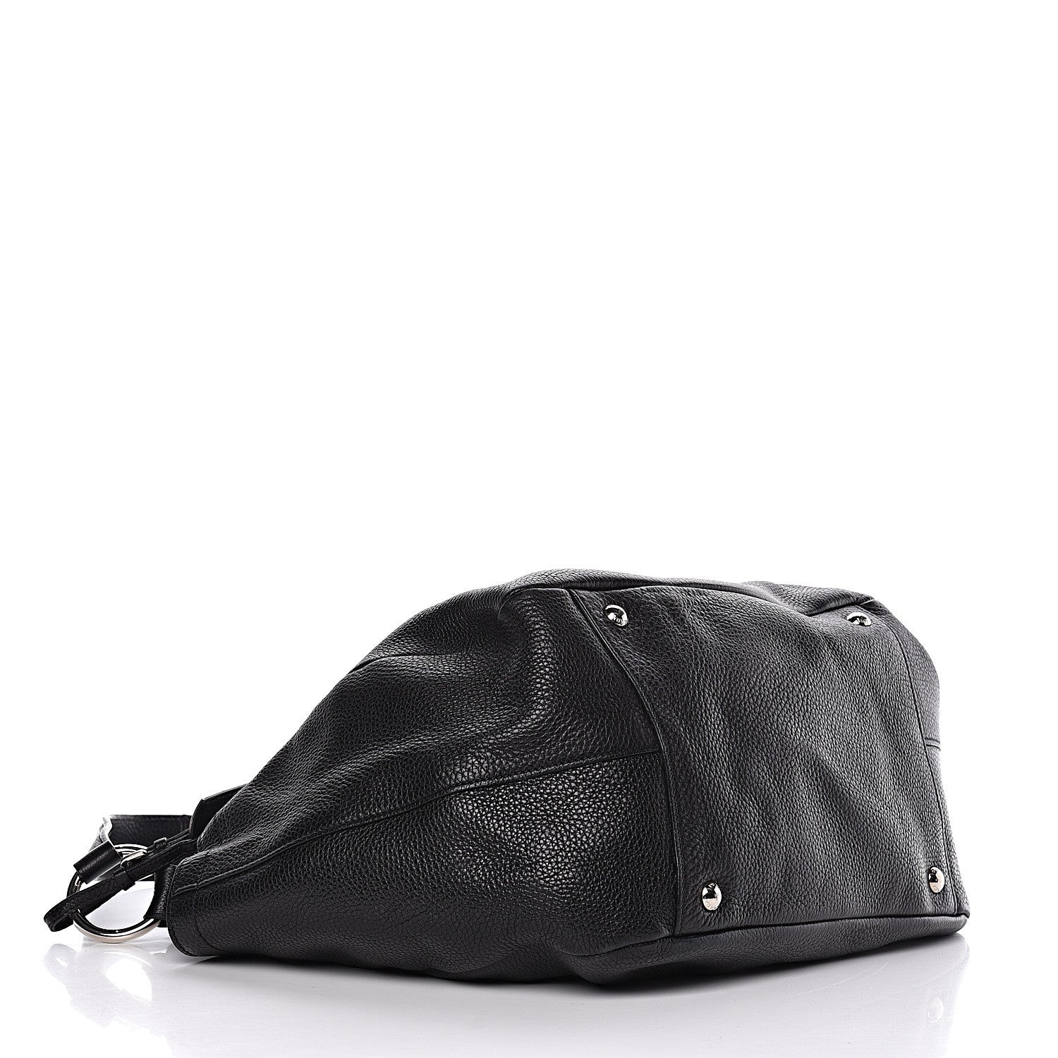 Prada Vitello Daino Side Pocket Hobo Black 4 of 17