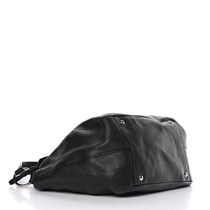 Prada Vitello Daino Side Pocket Hobo Black 4 of 17