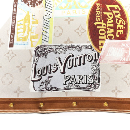 Louis Vuitton Silk Monogram Elysee Palace Hotel Square Scarf Beige 2 of 4