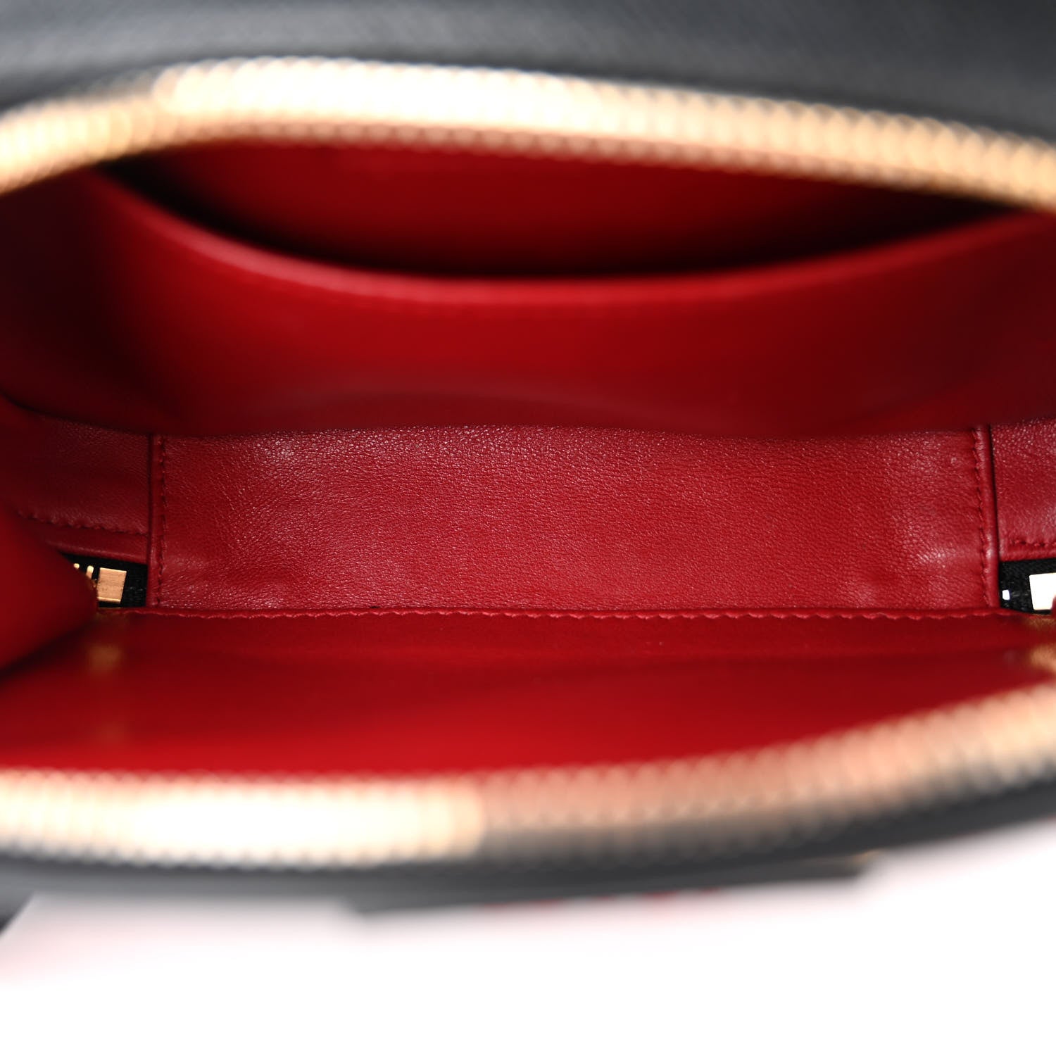 Prada Saffiano Lux Heart & Flower Odette Crossbody Black Red 6 of 10