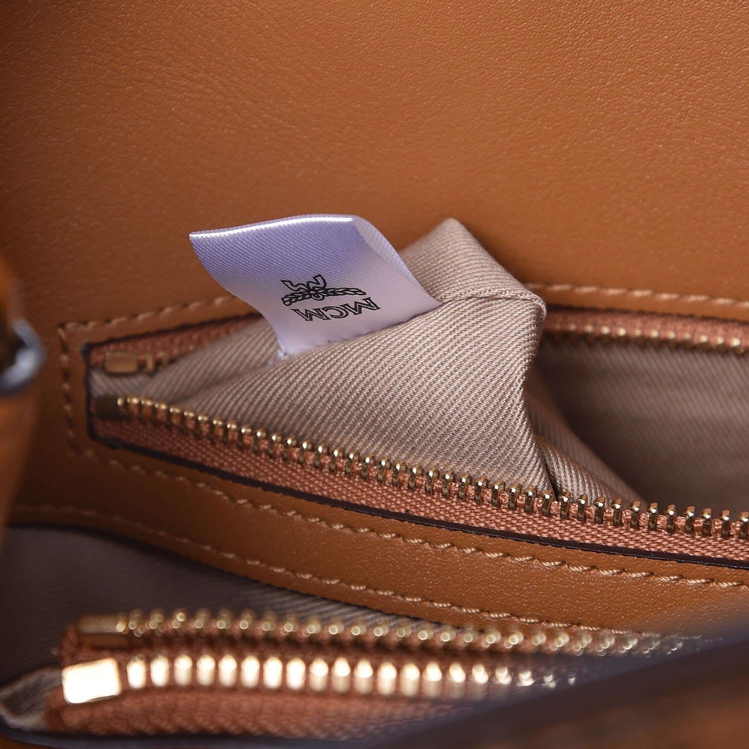 MCM Visetos Large Essential Tote Cognac 9 of 9