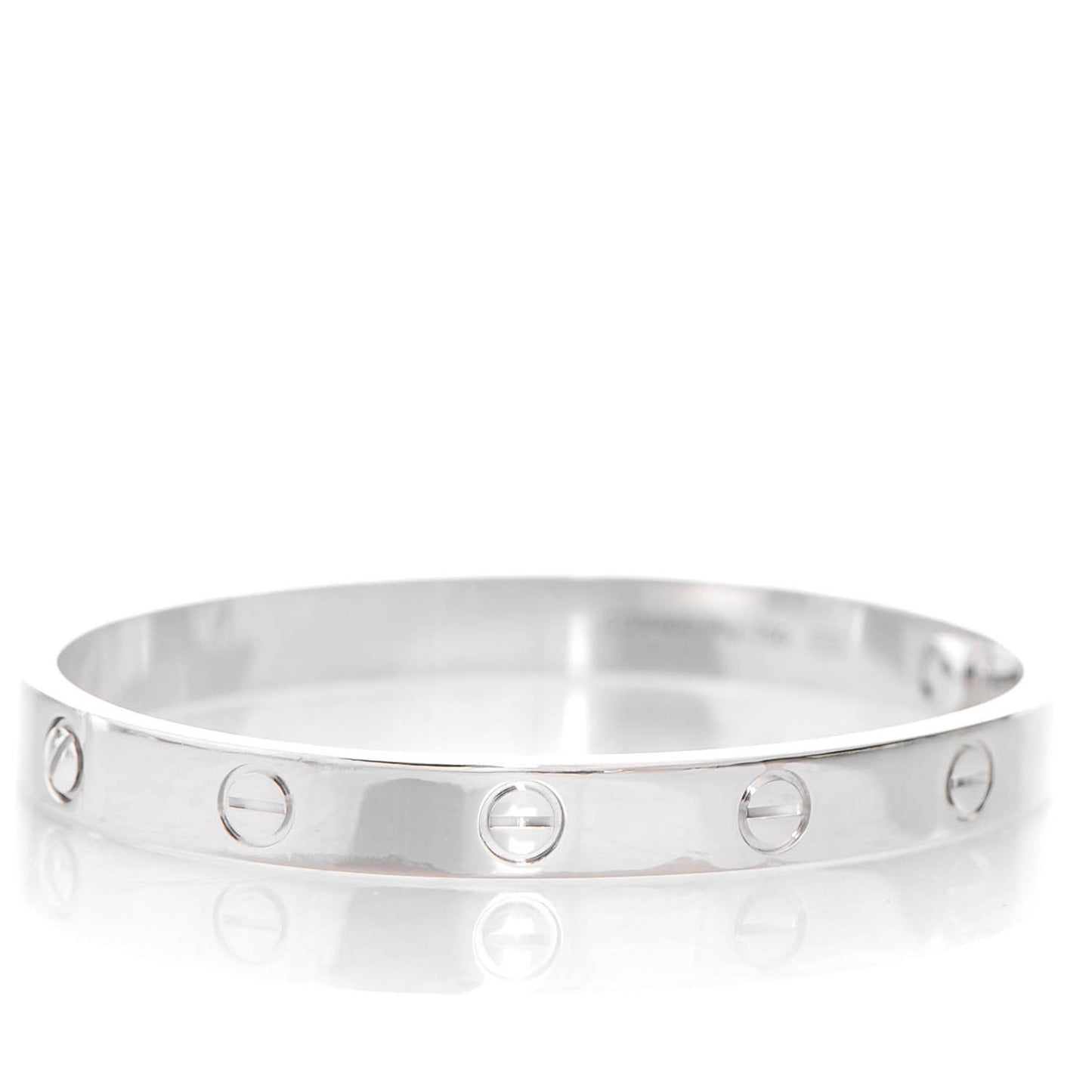 18K White Gold LOVE Bracelet 16