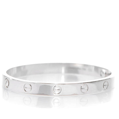 Cartier 18K White Gold LOVE Bracelet 16 5 of 7