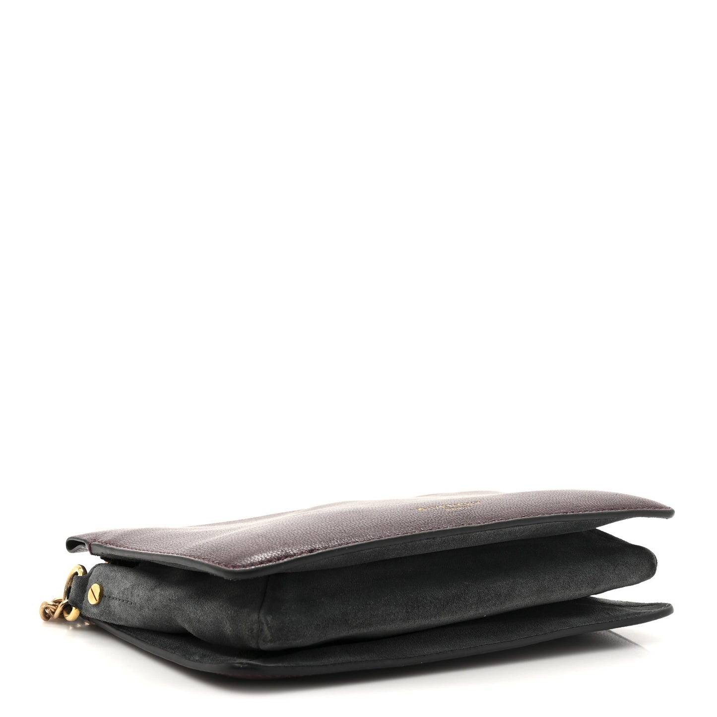Goatskin Suede Cross 3 Crossbody Bag Aubergine Grey