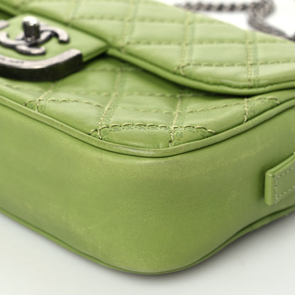 Chanel Calfskin Quilted Medium Coco Sporran Flap Green 9 of 10