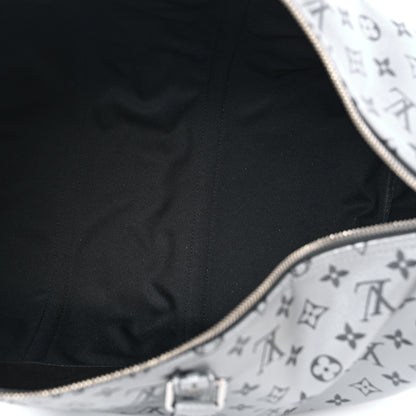 Louis Vuitton Metallic Monogram Keepall Bandouliere 50 Silver 4 of 9
