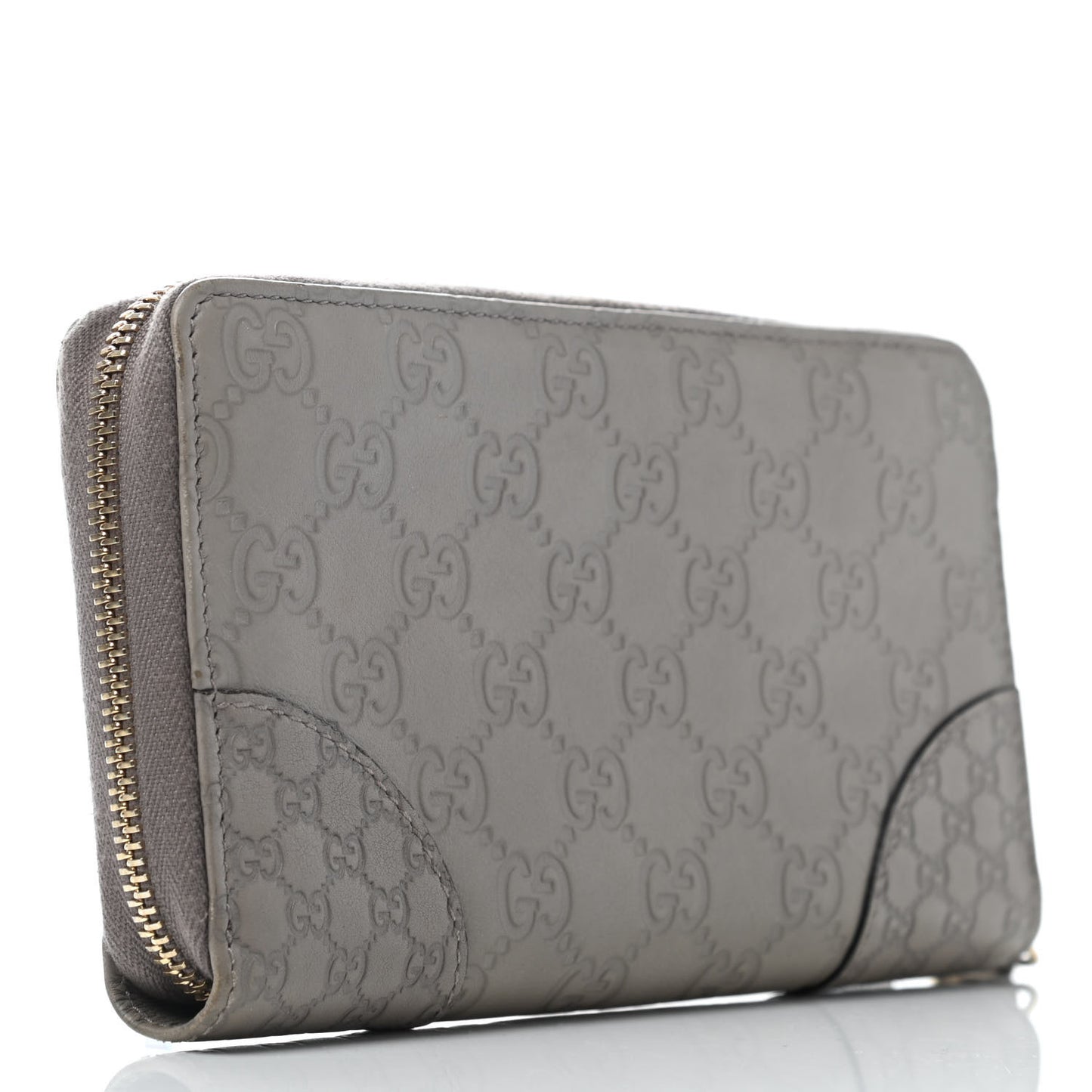 Guccissima Signature Microguccissima Bree Zip Around Wallet Storm Grey
