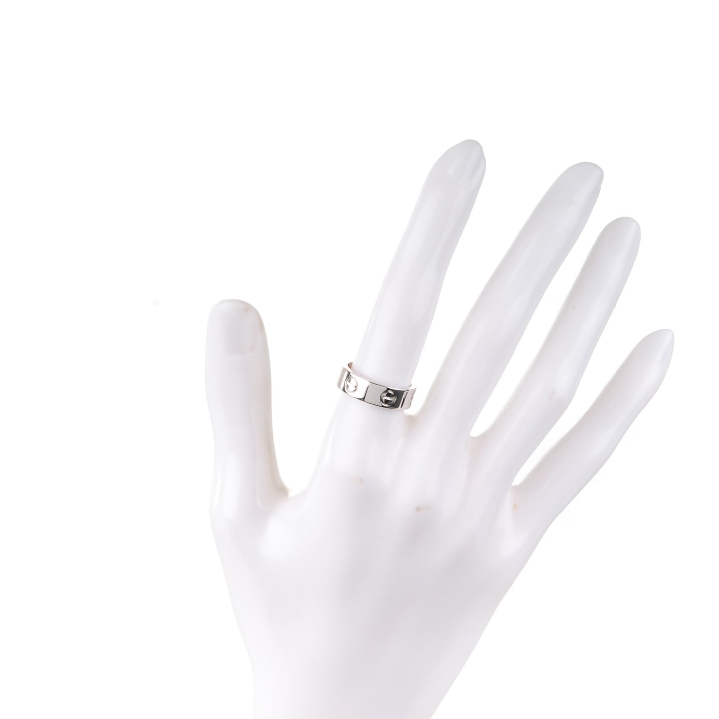 18K White Gold 5.5mm LOVE Ring 51 5.75