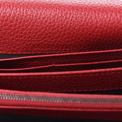 Gucci Calfskin GG Marmont Chain Wallet Vulcanic Red 7 of 9