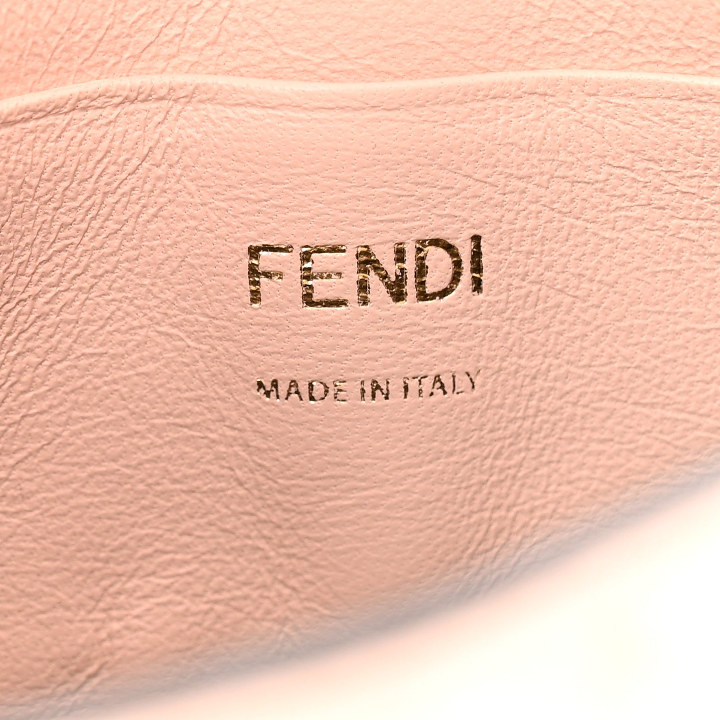 Nappa FF 1974 Embossed Mini Baguette Rosa Quarzo