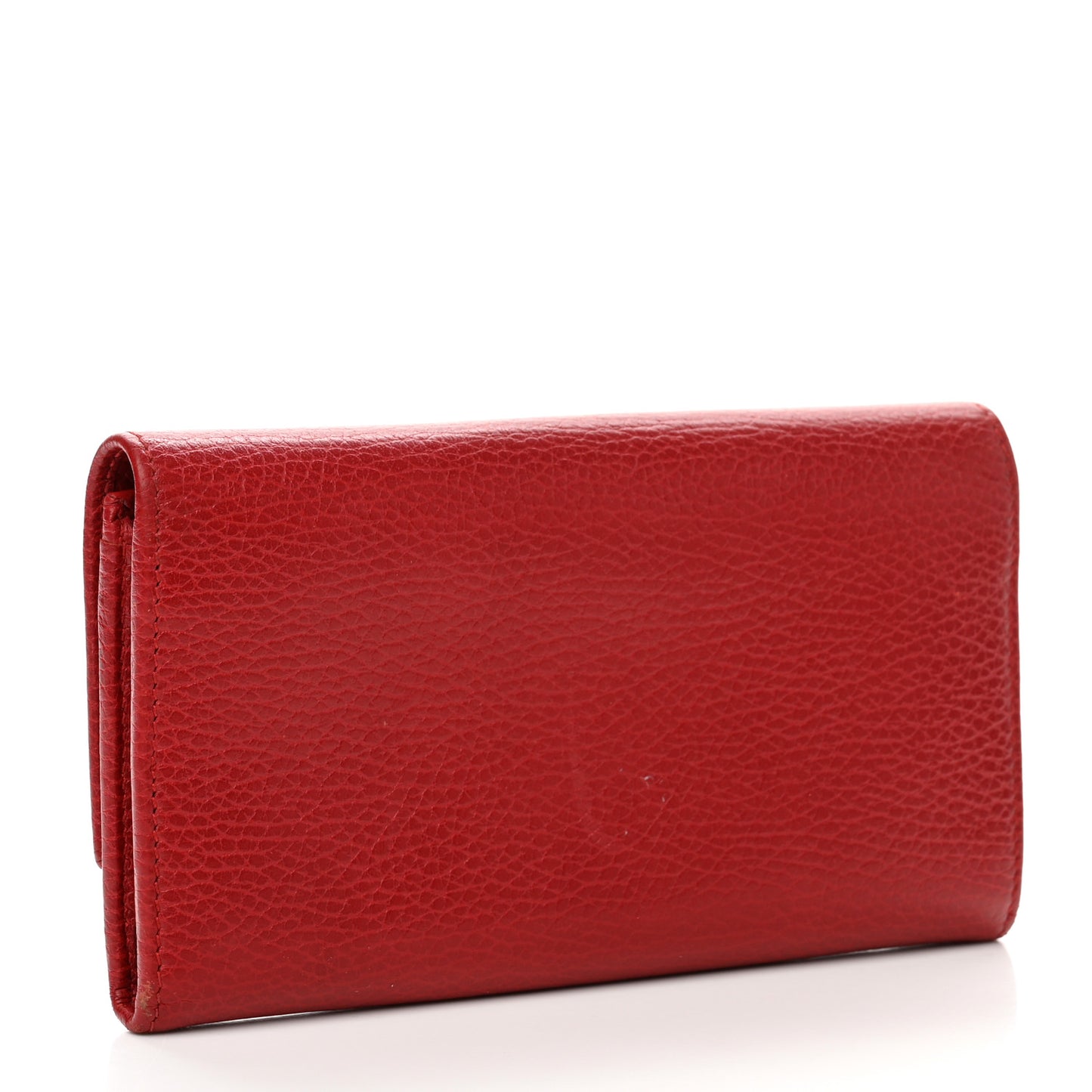 Dollar Calfskin GG Marmont Continental Wallet Hibiscus Red