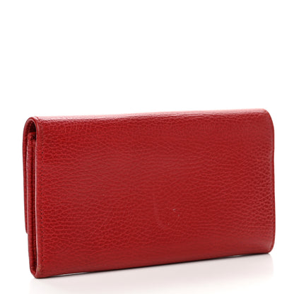 Gucci Dollar Calfskin GG Marmont Continental Wallet Hibiscus Red 3 of 6