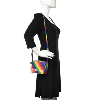 Balenciaga Smooth Calfskin Rainbow Logo XS Ville Camera Bag Multicolor 2 of 12