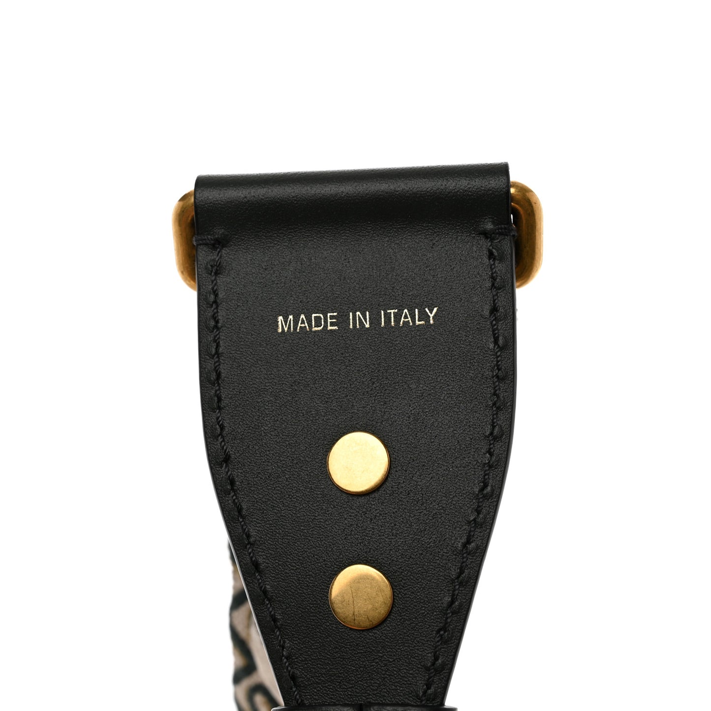 Oblique Studded Shoulder Strap Green Multicolor