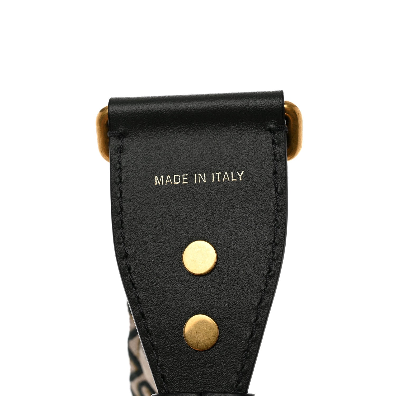 Christian Dior Oblique Studded Shoulder Strap Green Multicolor 4 of 5