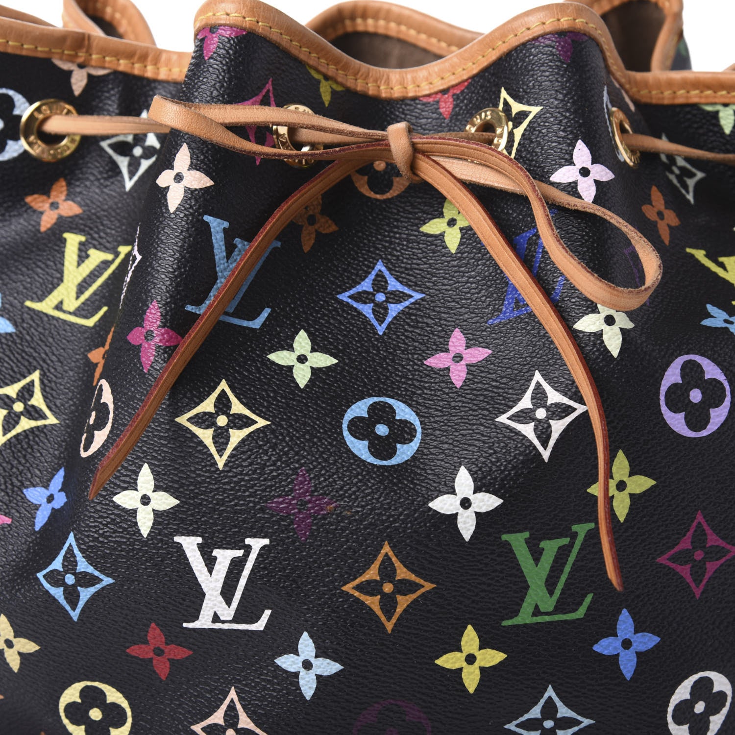 Louis Vuitton Monogram Multicolor Petit Noe Black 9 of 10
