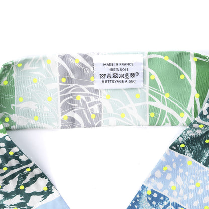 Hermes Silk Jungle Love Rainbow Twilly Vert Rose Jaune Fluo 4 of 4