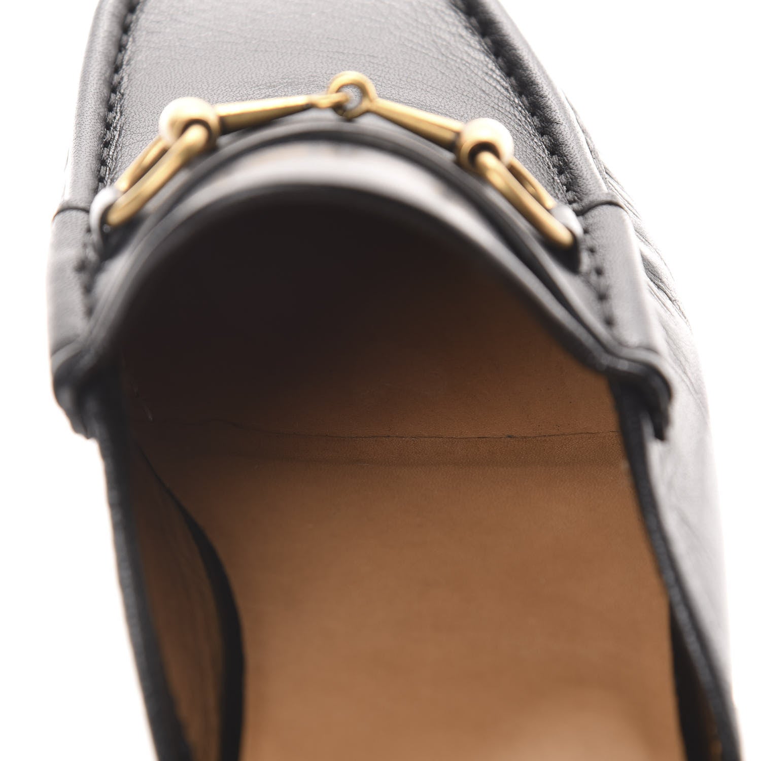 Gucci Goatskin Mens Horsebit Slippers 10 Black 8 of 9