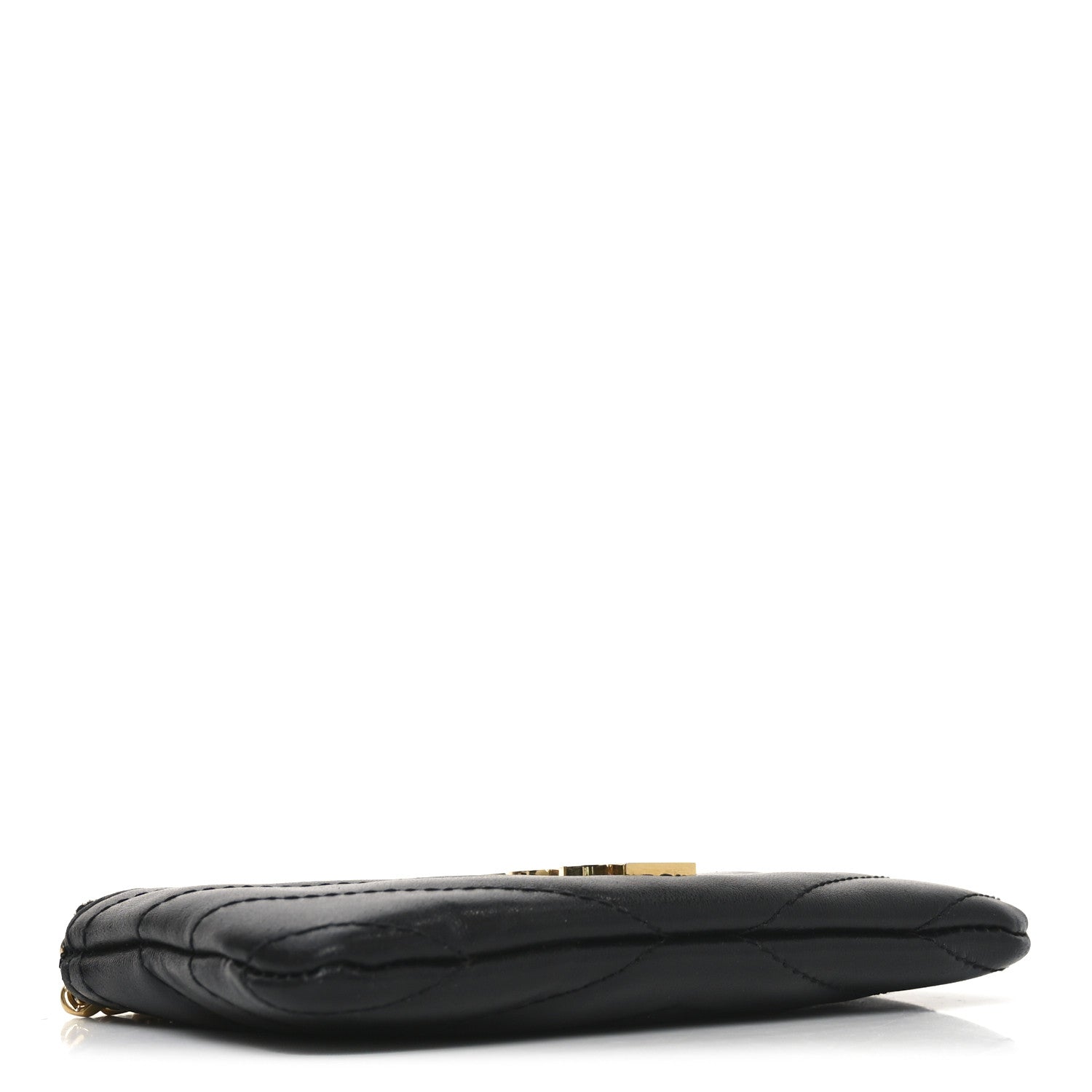 Saint Laurent Calfskin Matelasse Monogram Key Pouch Black 4 of 7
