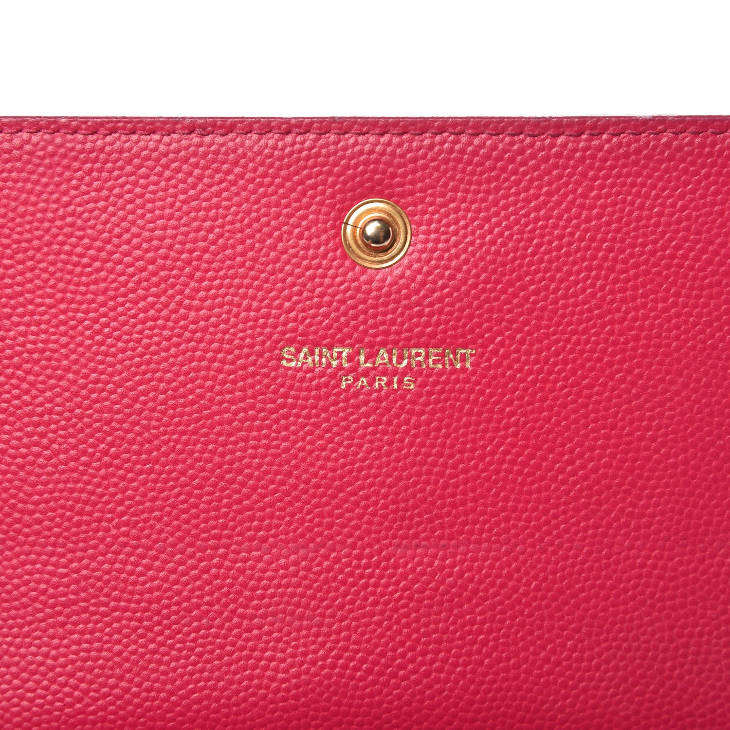 Saint Laurent Grain De Poudre Classic Monogram Cassandre Wallet Fuchsia 15 of 38