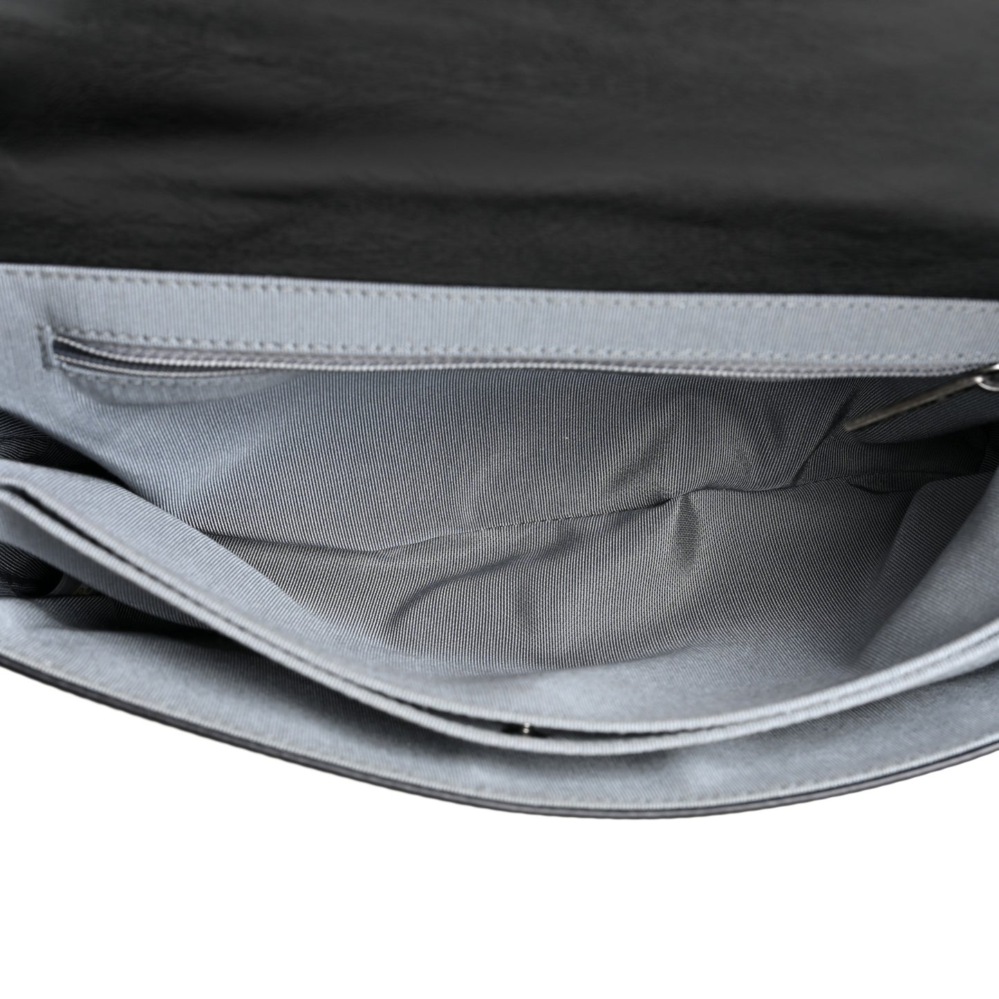 Glazed Calfskin Quilted Medium Korean Garden Flap Black