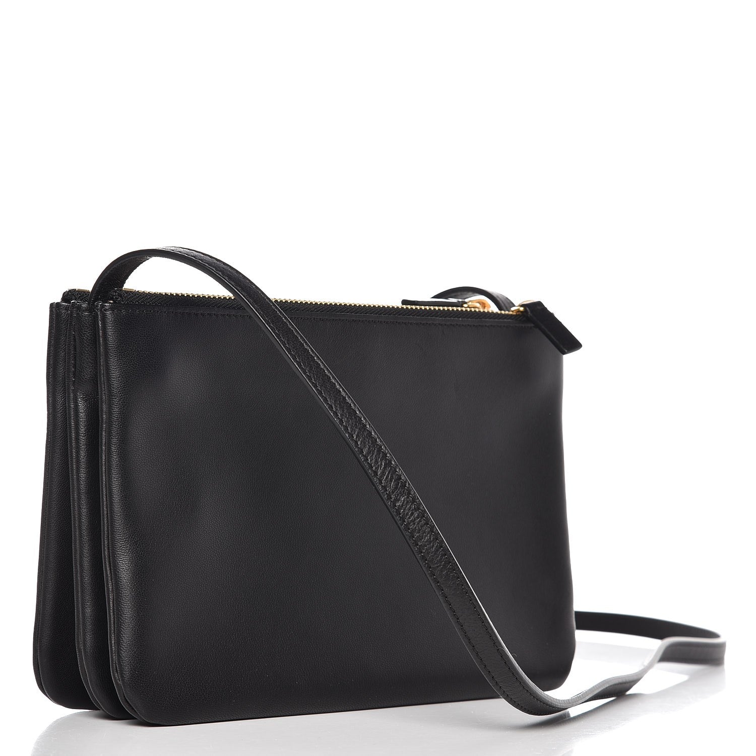 Celine Lambskin Small Trio Crossbody Bag Black 3 of 9