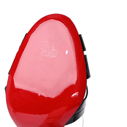 Christian Louboutin Calfskin Crocodile Embossed New Trezuma Sandals 36.5 Black 7 of 11