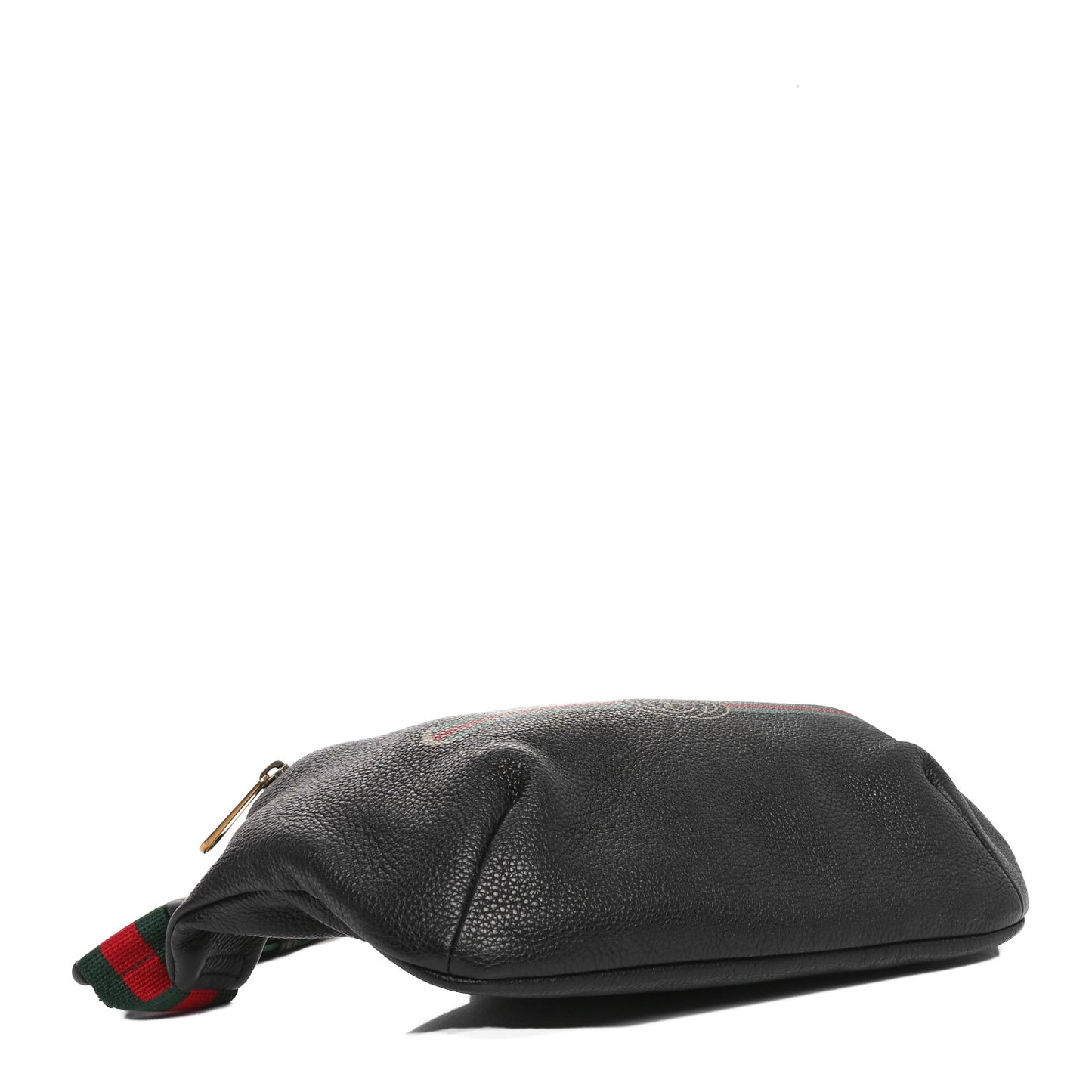 Grained Calfskin Logo Belt Bag Black