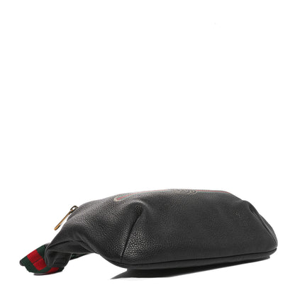Gucci Grained Calfskin Logo Belt Bag Black 4 of 10