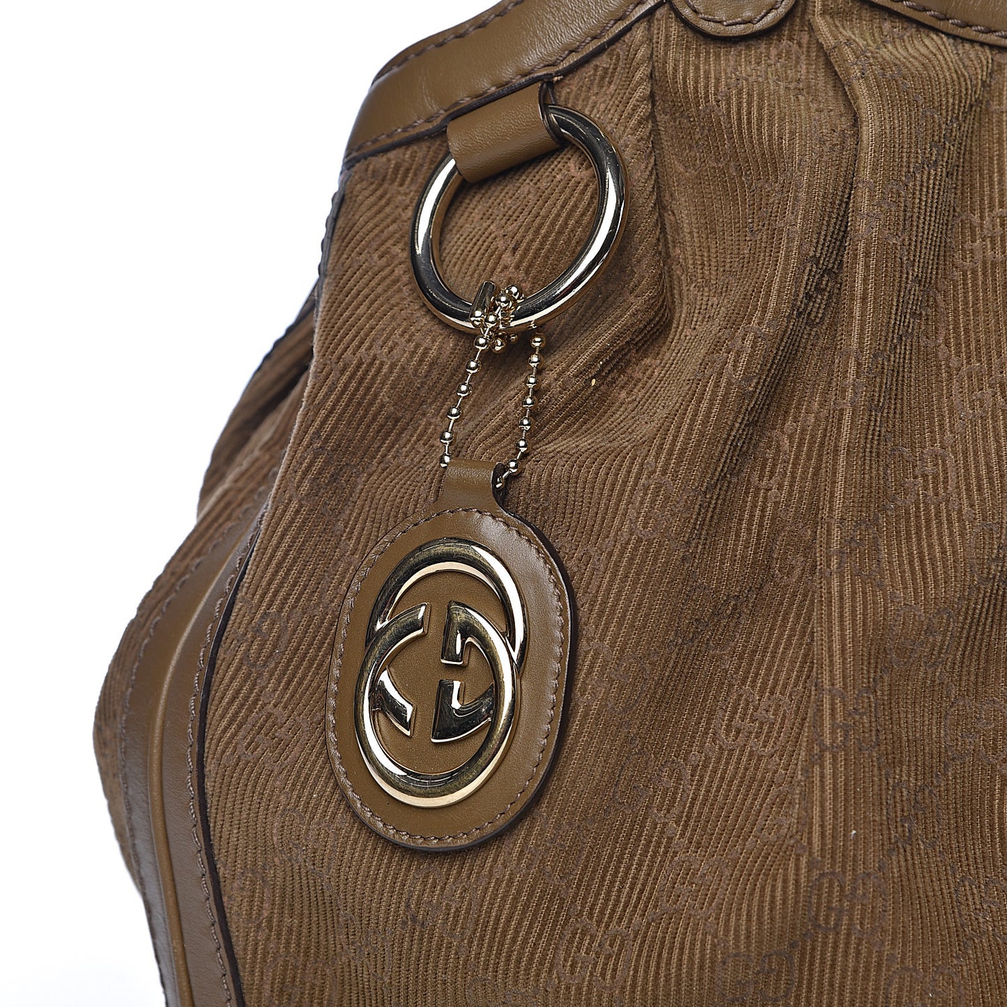 Monogram Corduroy Medium Sukey Tote Brown