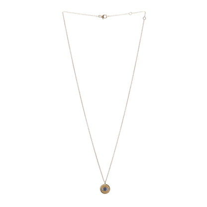 David Yurman 18K Yellow Gold Blue Sapphire Diamond Evil Eye Necklace 3 of 4