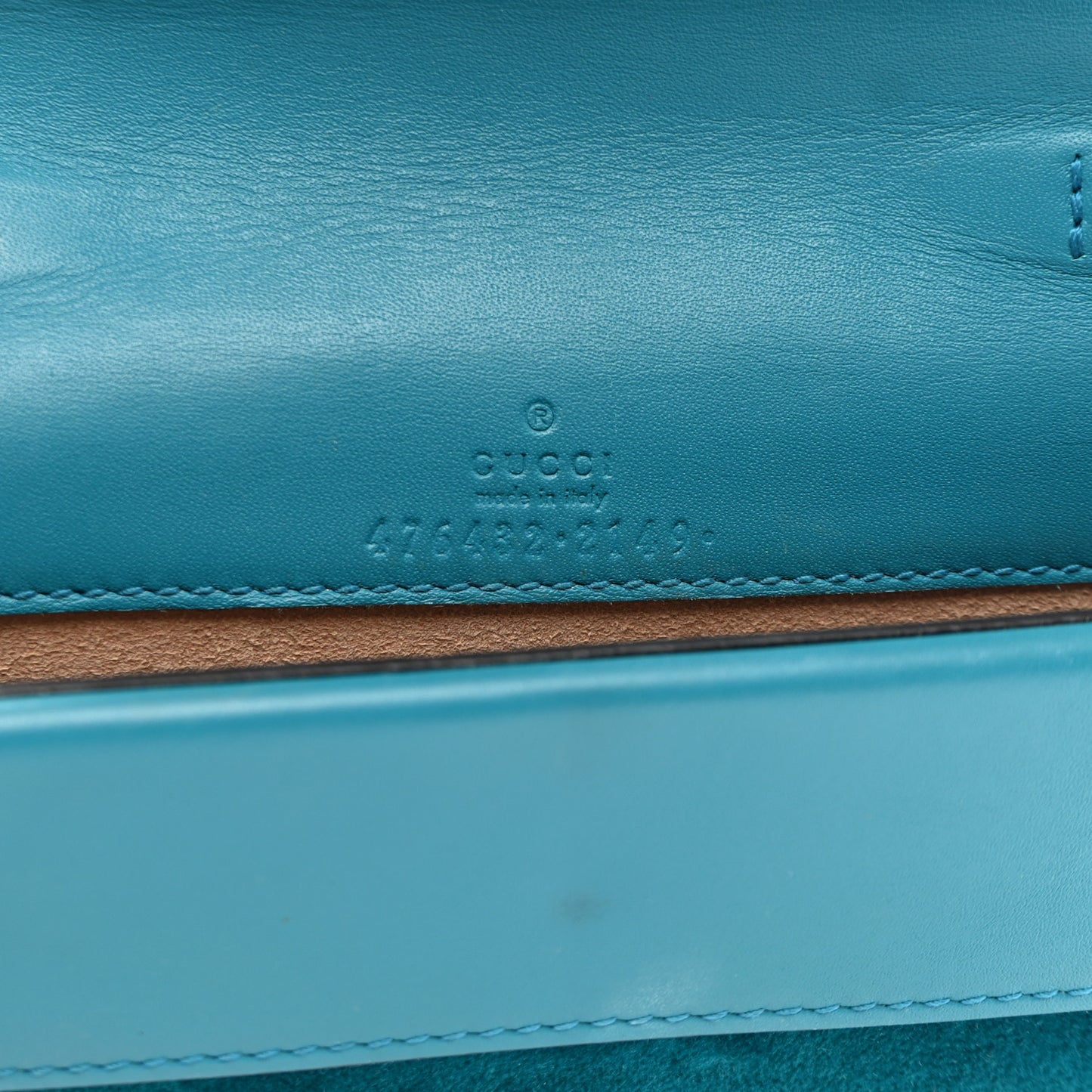 Velvet Super Mini Dionysus Shoulder Bag Pavone Cyan